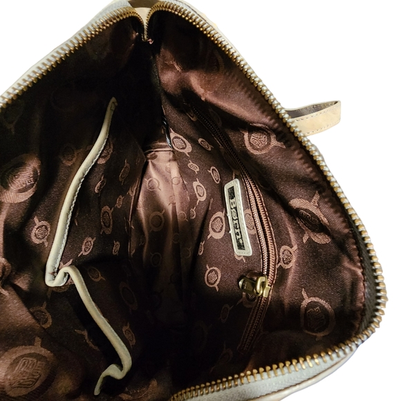 Born Nubuck Leather Boho Crossbody Bag with Adjustable Strap in Beige/Bone - Picture 5 of 9